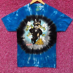 Monopoly Rich Uncle Pennybags Mr. Monopoly Tie Dye T-Shirt Small